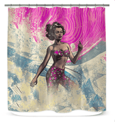 Wave Haven Bathroom Curtain - Beyond T-shirts